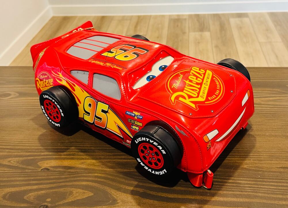Loungefly Disney Parks Cars Lightning McQueen Mini Backpack Exclusive NWT